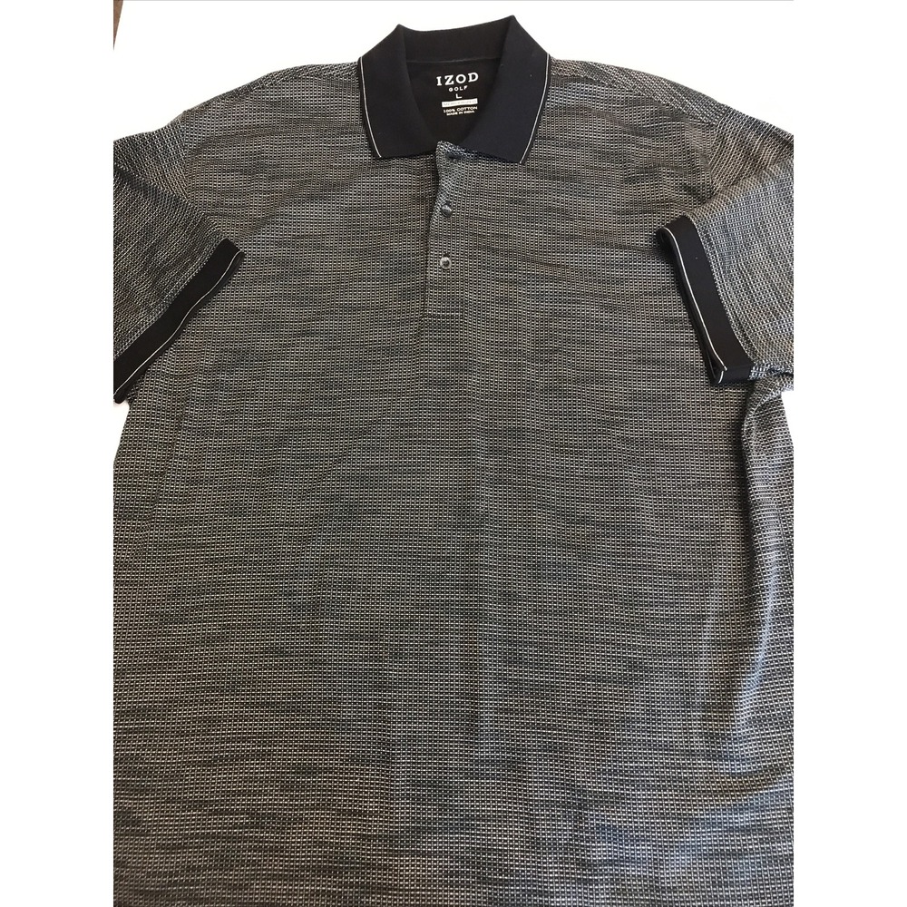 Izod Mens Large black polo Shirt